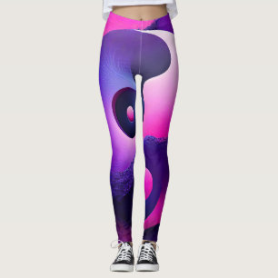 Vibrant Enlightenment Colourful Yin Yang Symbolism Leggings