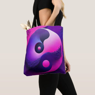 Vibrant Enlightenment Colourful Yin Yang Symbolism Tote Bag