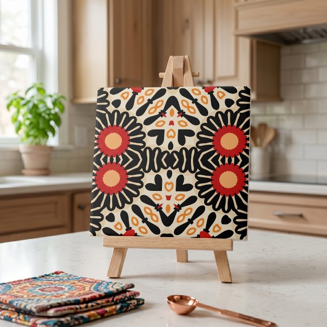 Vibrant Ethnic Arabesque Bohemian Mosaic Pattern Tile (Creator Uploaded)
