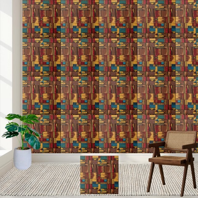 Vibrant Ethnic Art Inspired Pattern Tile (Vibrant Ethnic Art Inspired Pattern Tile)