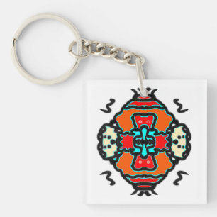 Vibrant Ethnic Zen Keychain