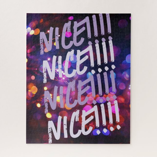vibrant exciting Puzzle! With "NICE!!!!" words Jigsaw Puzzle (Vertical)