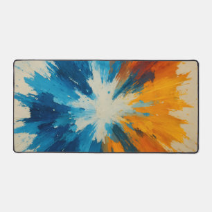 Vibrant Explosion – Abstract Expressionist Energy Desk Mat
