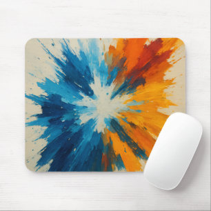 Vibrant Explosion – Abstract Expressionist Energy Mouse Pad