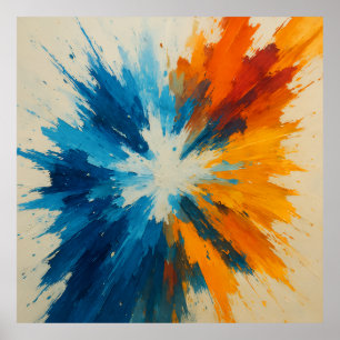 Vibrant Explosion – Abstract Expressionist Energy Poster
