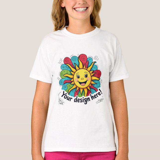 Vibrant Expression: Hand-Drawn Typography T-Shirt (Front)