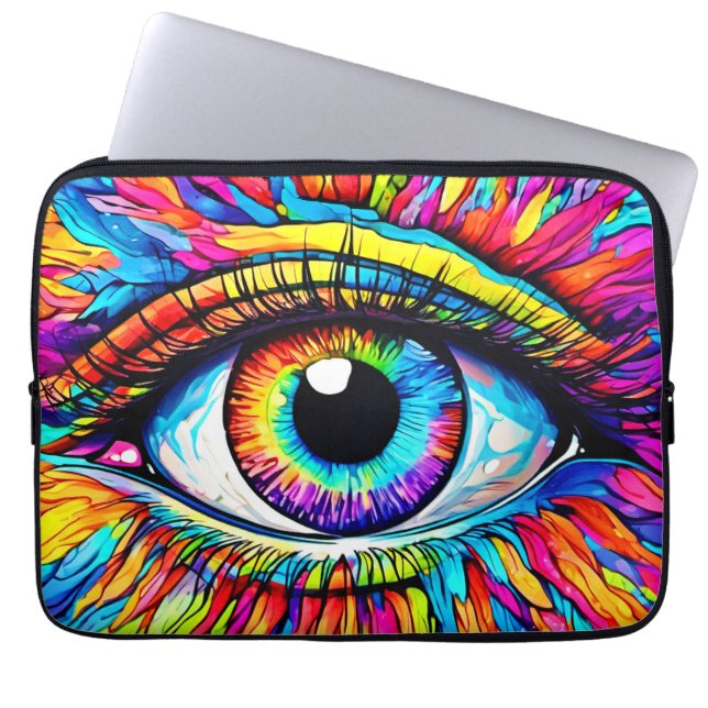 Vibrant Eye Art Laptop Sleeve (Front)