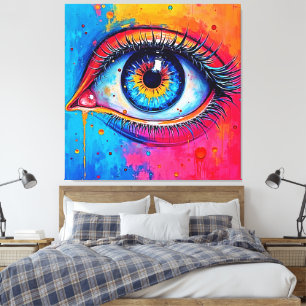 Vibrant Eye Soulful Vision Design Canvas Print