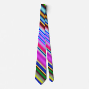 Vibrant & Eyecatching Multicolored Stripes Pattern Tie