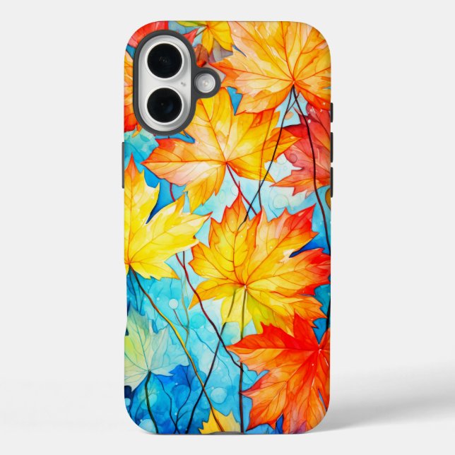 Vibrant Fallen Autumn Maple Leaves Case-Mate iPhone Case (Back)