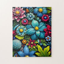 Vibrant Fantasy Floral Garden
