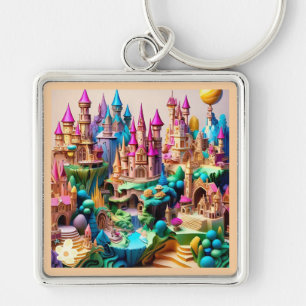 "Vibrant Fantasy Illustrations" Keychain