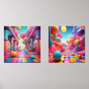 Vibrant Fantasy World – Colorful Abstract Art