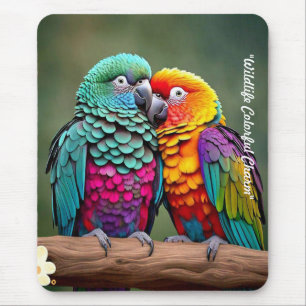 "Vibrant Feathered Friends" Mouse Pad