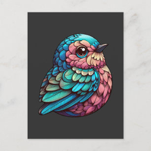Vibrant Feathered Serenity Postcard