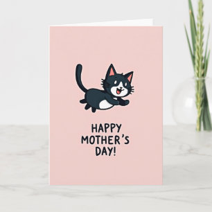 Vibrant Feline Leap Card