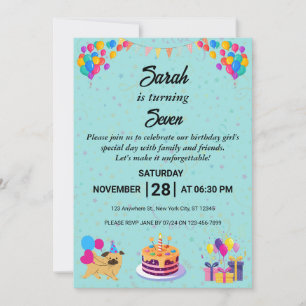 Vibrant & Festive Birthday Celebration Invite