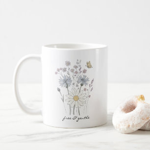 Vibrant field of wildflowers  coffee mug