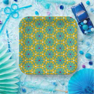 Vibrant Fiesta Starburst Paper Plates