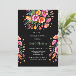 Vibrant Fiesta Wedding Bouquet Brunch & Bubbly Invitation