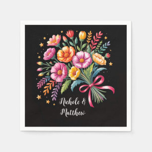 Vibrant Fiesta Wedding Bouquet Wedding Napkin