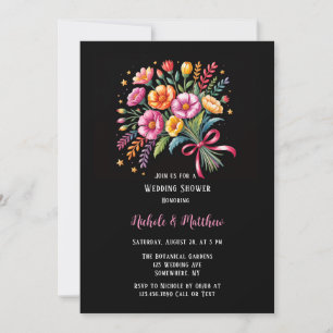Vibrant Fiesta Wedding Bouquet Wedding Shower Invitation