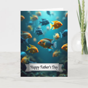 Vibrant Fish Fathers Day Card