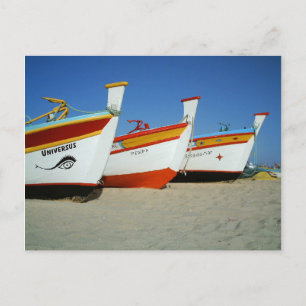 Vibrant Fishing Boats on Algarve's Beach Postcard