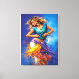 Vibrant Flamenco Dancer Canvas Print
