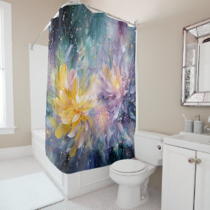 Vibrant Floral Abstract Painting with Explosion