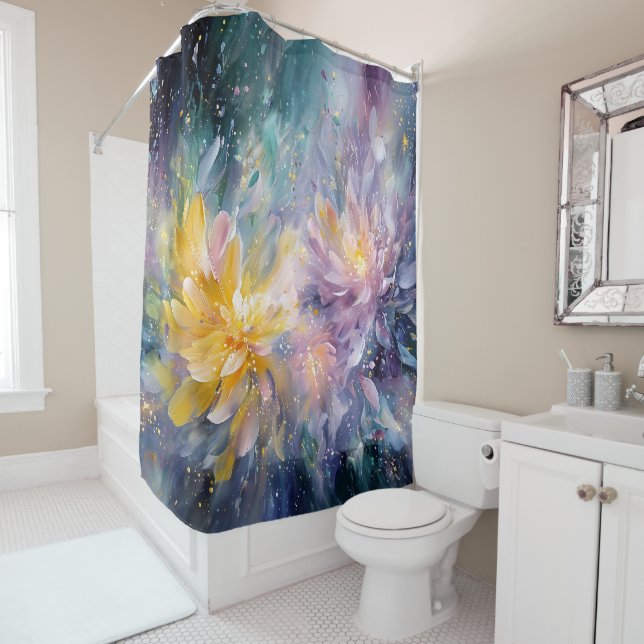 Vibrant Floral Abstract Painting with Explosion (In Situ)