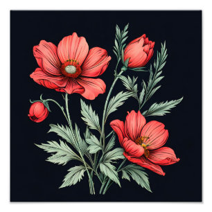 Vibrant Floral Art Print