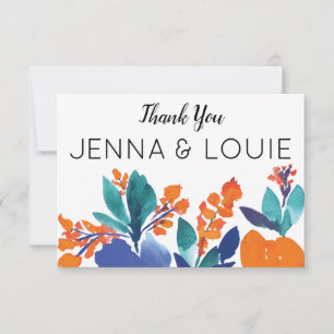 Vibrant Floral Bloom Thank You Card