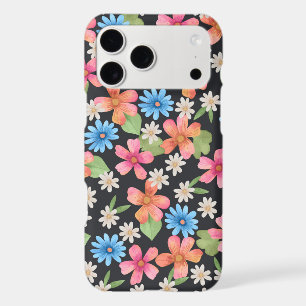 Vibrant Floral Bouquet Dark Pattern