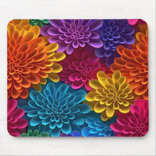 Vibrant Floral Delight Mouse Pad
