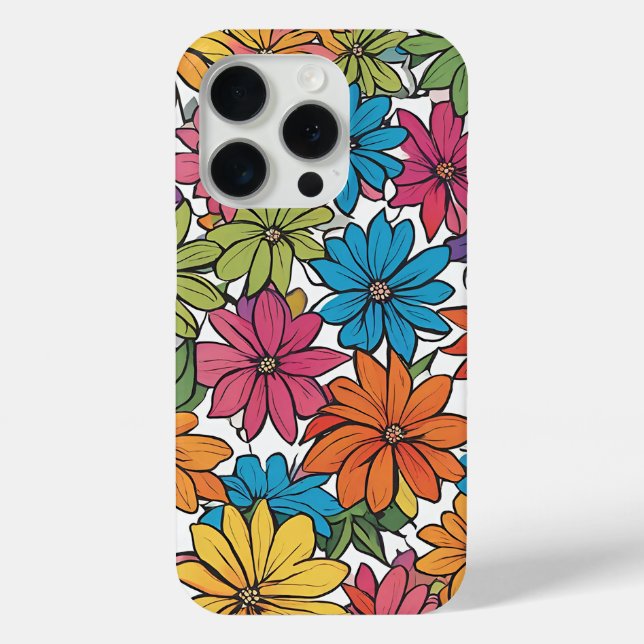 Vibrant Floral Design iPhone / iPad case (Back)
