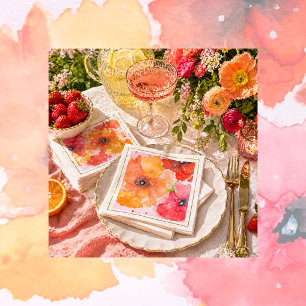 Vibrant Floral Dinner Napkin