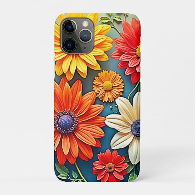 Vibrant Floral Fantasy Design Case-Mate iPhone Case (Back)