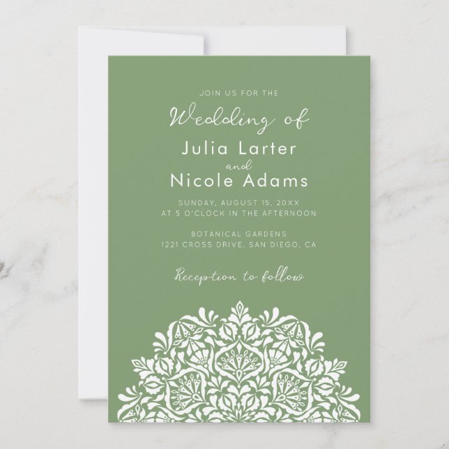 Vibrant Floral Fragrance Delight Mandala Wedding Invitation (Front)