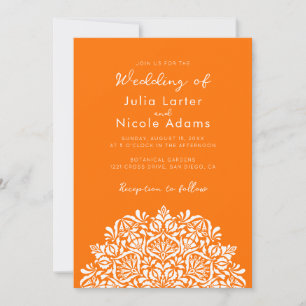 Vibrant Floral Fragrance Delight Mandala Wedding Invitation