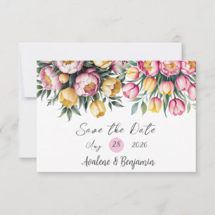 Vibrant Floral Harmony Wedding Save The Date