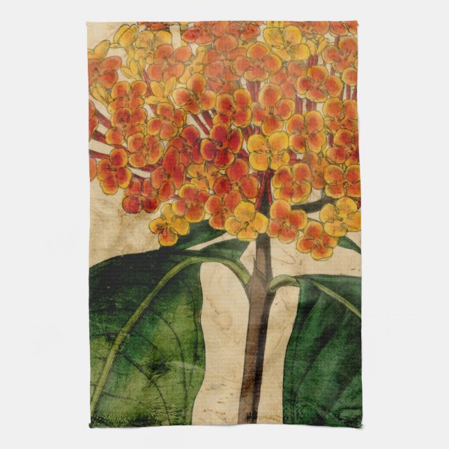 Vibrant Floral I Kitchen Towel (Vertical)