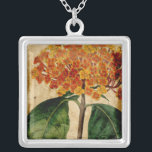 Vibrant Floral I Silver Plated Necklace<br><div class="desc">Floral</div>