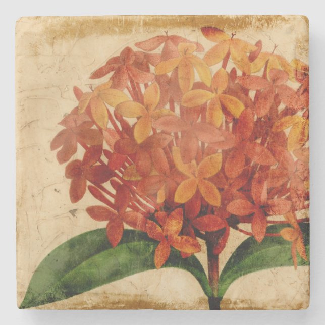 Vibrant Floral III Stone Coaster (Front)