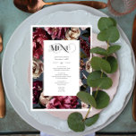 Vibrant Floral Menu Card<br><div class="desc">This vibrant floral menu card features a beautiful combination of delicate peony,  rose,  petunia,  and lilac graphics. Personalize with your own details.</div>