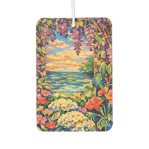 Vibrant Floral Ocean Sunset Garden – Fauve Air Freshener