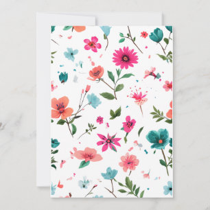 Vibrant Floral Pattern Art Invitation