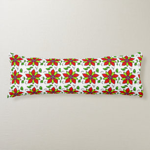 Vibrant Floral Pattern Body Pillow