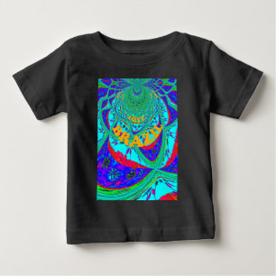 Vibrant Floral Pattern: Brazilian Tribute Eat Love Baby T-Shirt