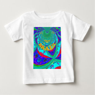 Vibrant Floral Pattern: Brazilian Tribute Eat Love Baby T-Shirt